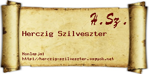 Herczig Szilveszter névjegykártya
