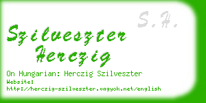 szilveszter herczig business card